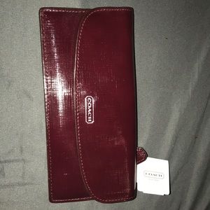 Coach burgundy wallet